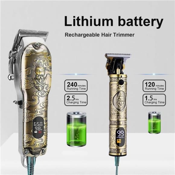 Hair Clippers for Men T-Blade TrimmerSet,Man ProfessionalCordless BarberClippers - Picture 6 of 6